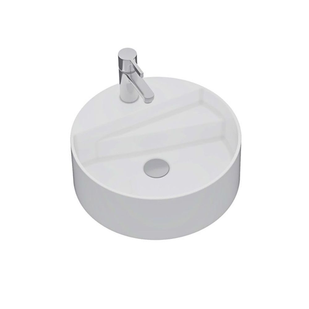Seramiksan Livello Tezgah Üstü Yuvarlak Batarya Delikli Lavabo 42Cm