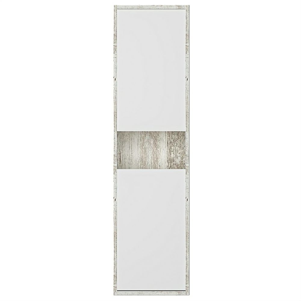 Duo Banyo Boy Dolap Beyaz Ahşap-Gri