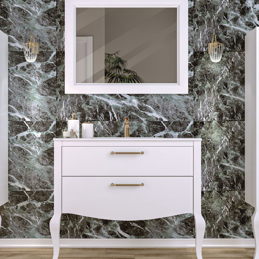 Atlas Aynalı Banyo Dolabı Seti Beyaz 80 Cm
