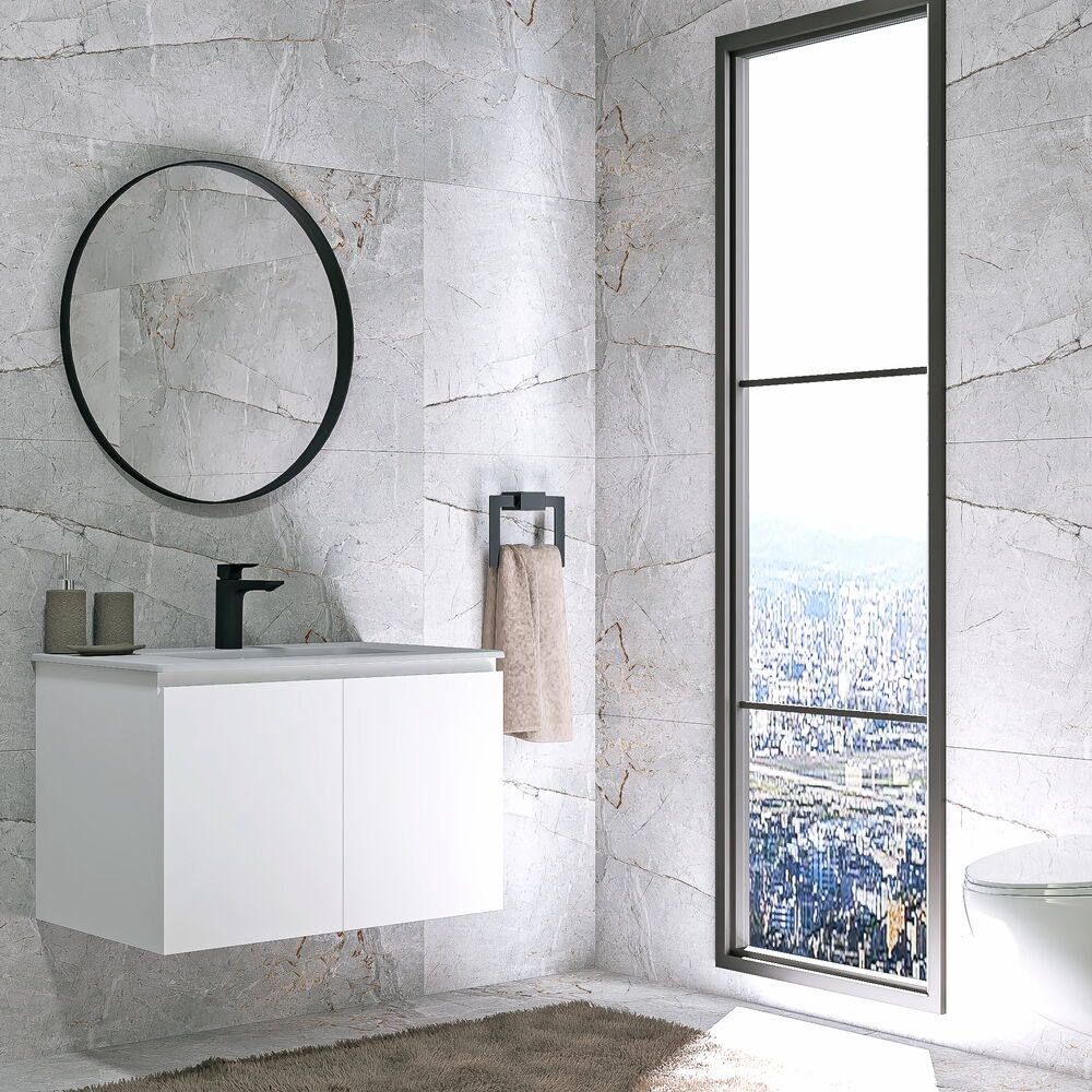 Alpu Aynalı Banyo Dolabı Seti Beyaz