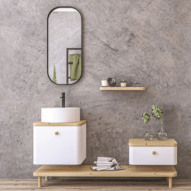 Dream Aynalı 5 parça Banyo Dolabı Seti 150 cm Beyaz