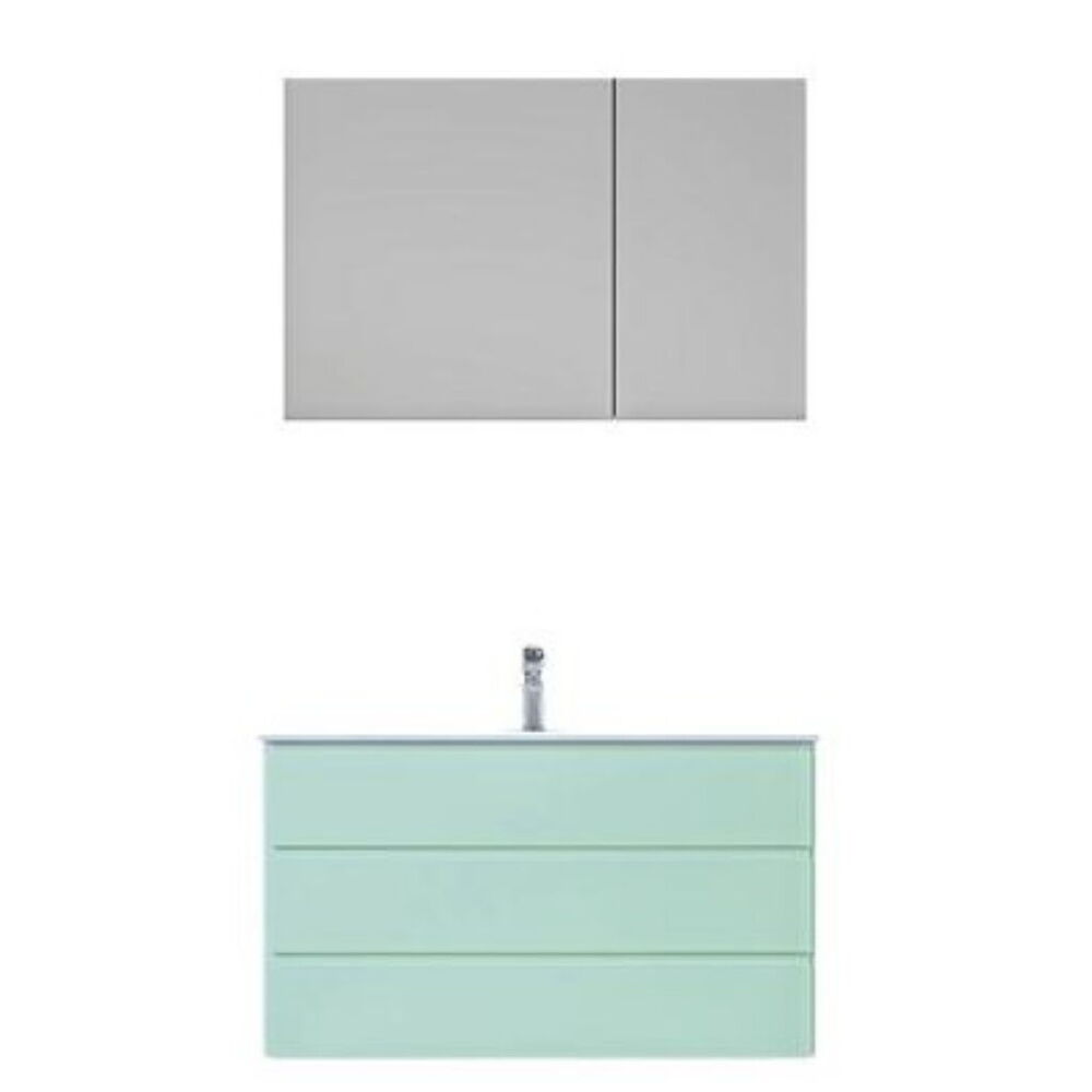 Ando Soft Aynalı Dolaplı Set Mint Yeşil 80 Cm
