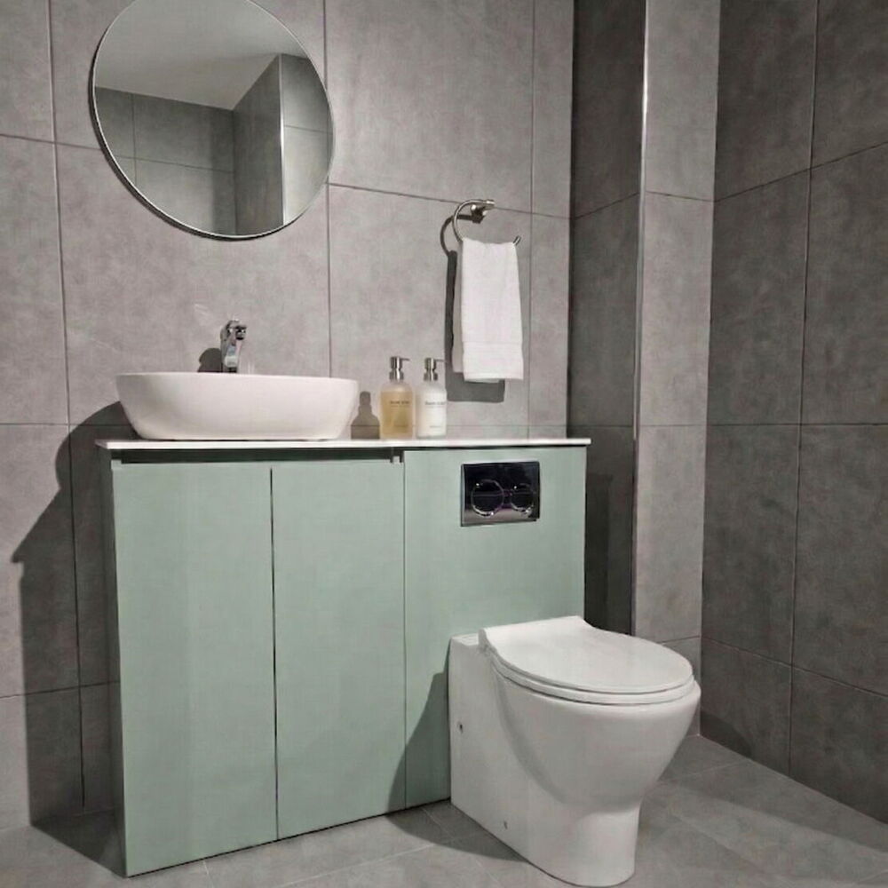 Alion Kompakt Banyo Ünitesi Hepsi Bir Arada Çözüm Su Yeşili 110 cm