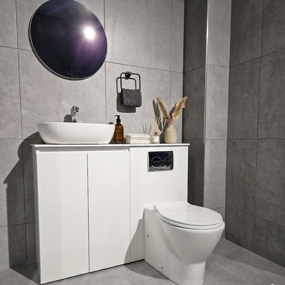 Alion Kompakt Banyo Ünitesi Hepsi Bir Arada Çözüm Beyaz 110 cm