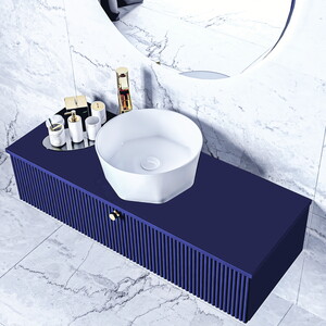  Neus Led Aynalı Banyo Dolabı Seti Lacivert