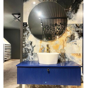  Neus Led Aynalı Banyo Dolabı Seti Lacivert