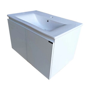  Alpu Ayna Dolaplı Banyo Dolabı Seti Beyaz