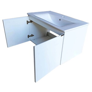  Alpu Ayna Dolaplı Banyo Dolabı Seti Beyaz