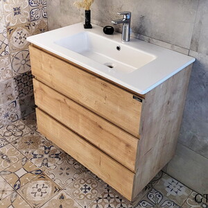  Ando Soft Aynalı Banyo Dolabı Seti Safir Meşe