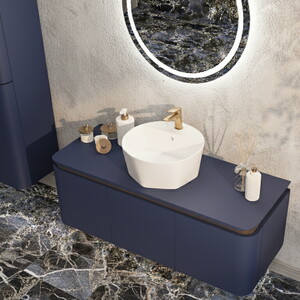  Trim Led Aynalı Banyo Dolabı Seti Beyaz