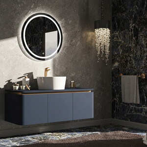  Trim Led Aynalı Banyo Dolabı Seti Beyaz