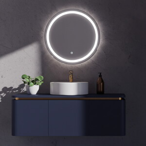  Trim Led Aynalı Banyo Dolabı Seti Beyaz