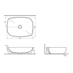  Seramiksan Dies Tezgah Üstü Lavabo Beyaz 50Cm
