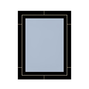 Pera Banyo Ayna 70 Cm Parlak Siyah