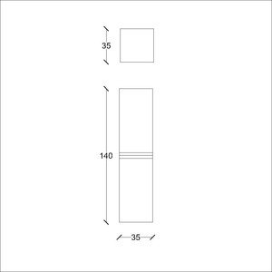  Flat Laq Banyo Boy Dolap 35 Cm Beyaz