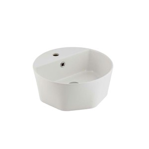  Stella Tezgah Üstü Yuvarlak Batarya Delikli Lavabo 42Cm