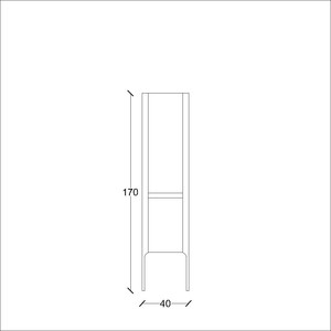  Yusa Banyo Boy Dolap 40 Cm Antrasit