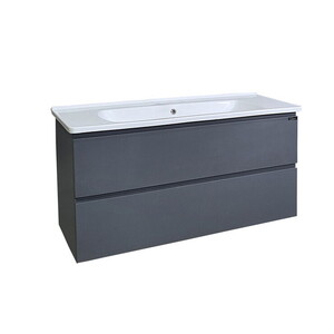  Alba Soft Aynalı Banyo Dolabı Seti Antrasit 80 cm