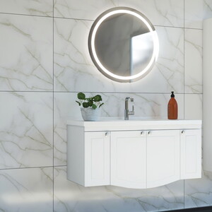  Kast Led Aynalı Banyo Dolabı Seti Beyaz
