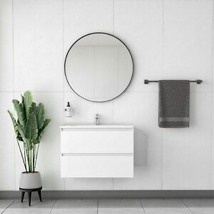  Alba Soft Aynalı Banyo Dolabı Seti Beyaz 80 cm