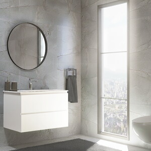  Alba Soft Aynalı Banyo Dolabı Seti Beyaz 80 cm