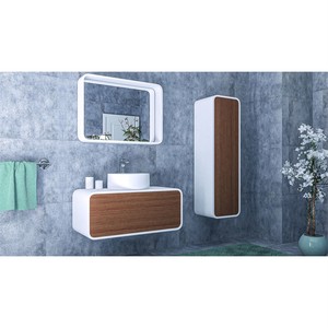  Dendro Banyo Boy Dolap 43 Cm Ceviz-Antrasit