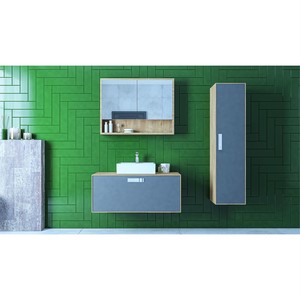  İnca Banyo Dolabı Tkm. 2 li 80 Cm K.Meşe-Antrasit