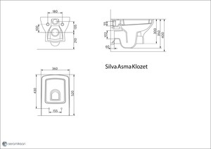  Seramiksan Silva Asma Klozet (Kapak Dahil)