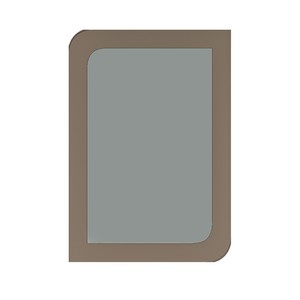 Lusso Banyo Ayna 60 Cm Koyu Bej