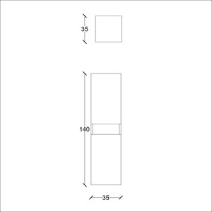  Still Banyo Boy Dolap 35 Cm K.Meşe-Antrasit