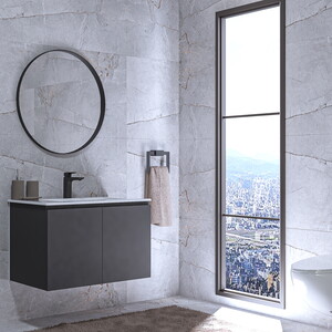  Alpu Aynalı Banyo Dolabı Seti Antrasit