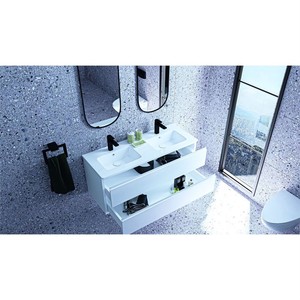  Alba Soft Banyo Dolabı Takımı 2 li 120 Cm Beyaz Çift Lavabo