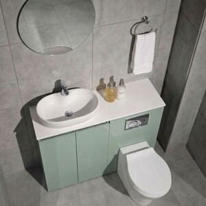  Alion Kompakt Banyo Ünitesi Hepsi Bir Arada Çözüm Su Yeşili 110 cm