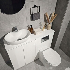  Alion Kompakt Banyo Ünitesi Hepsi Bir Arada Çözüm Beyaz 110 cm