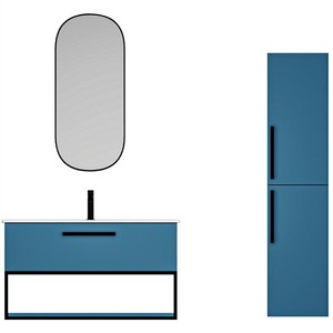 Tesa Banyo Dolabı Takımı 3 lü 100 Cm Pastel Mavi